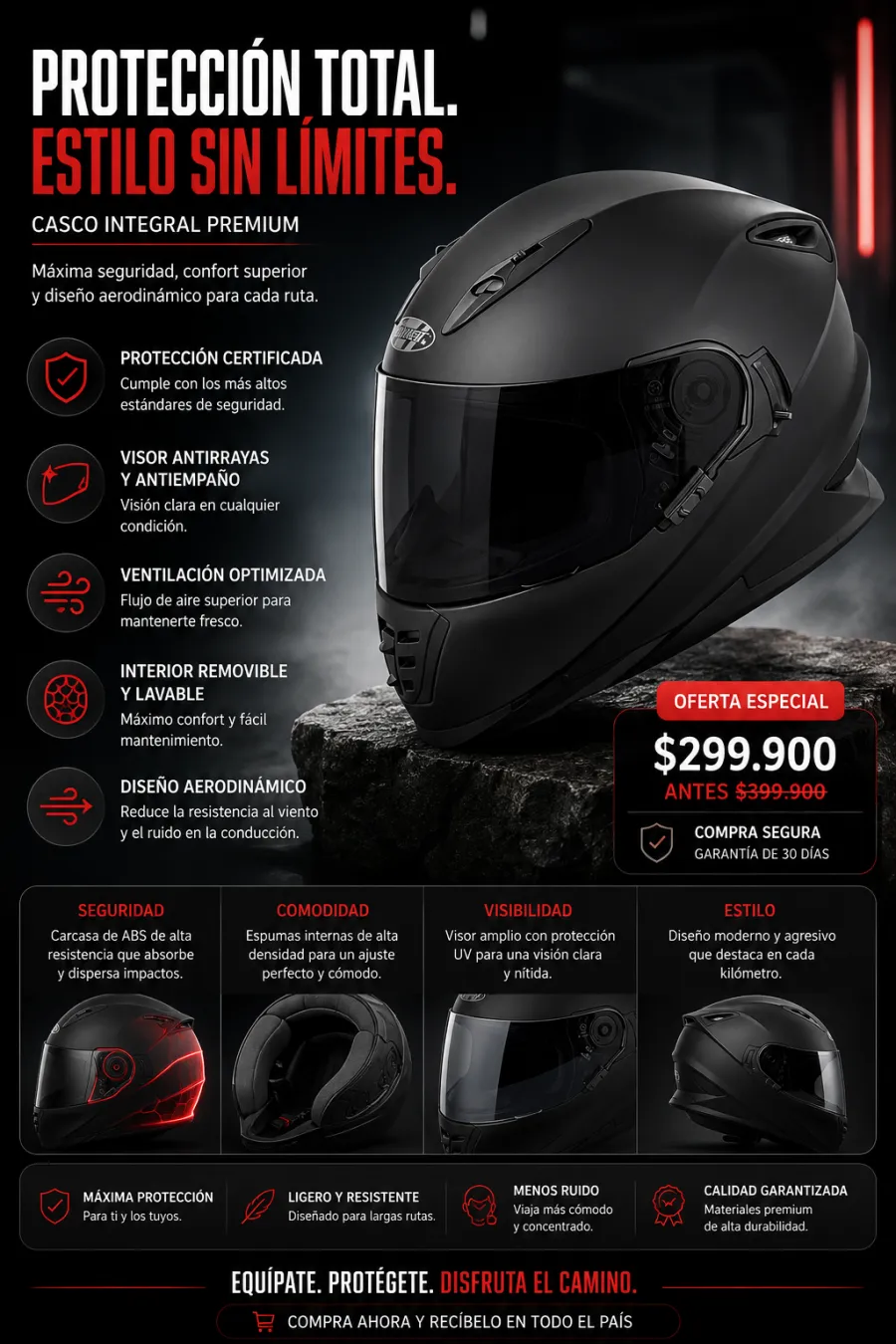 Creativo de casco premium