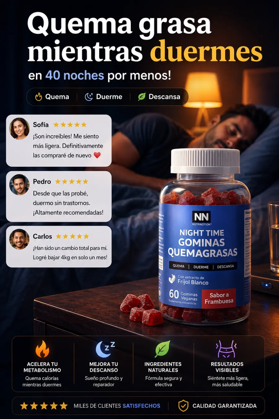 Creativo de gomitas quema grasa